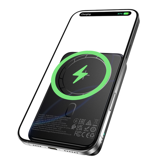 Batería Externa Inalámbrica Borofone BJ82A Dawn, 10000mAh, 22.5W, QC + PD + FQI, 1 x QI - 1 x USB-A - 1 x USB-C, Negra