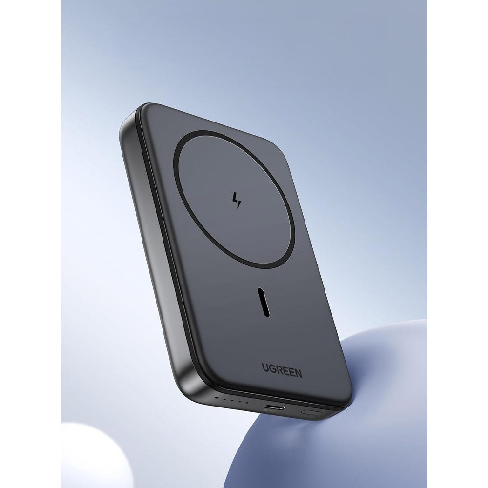 Batería Externa Inalámbrica UGREEN PB561, 10000mAh, 20W, PD + FQI, 1 x QI - 1 x USB-C, Negra