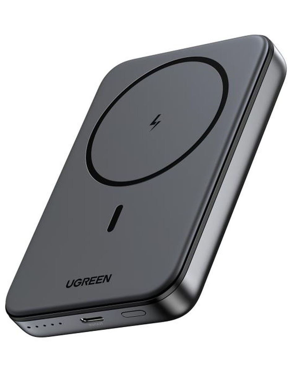Batería Externa Inalámbrica UGREEN PB561, 10000mAh, 20W, PD + FQI, 1 x QI - 1 x USB-C, Negra
