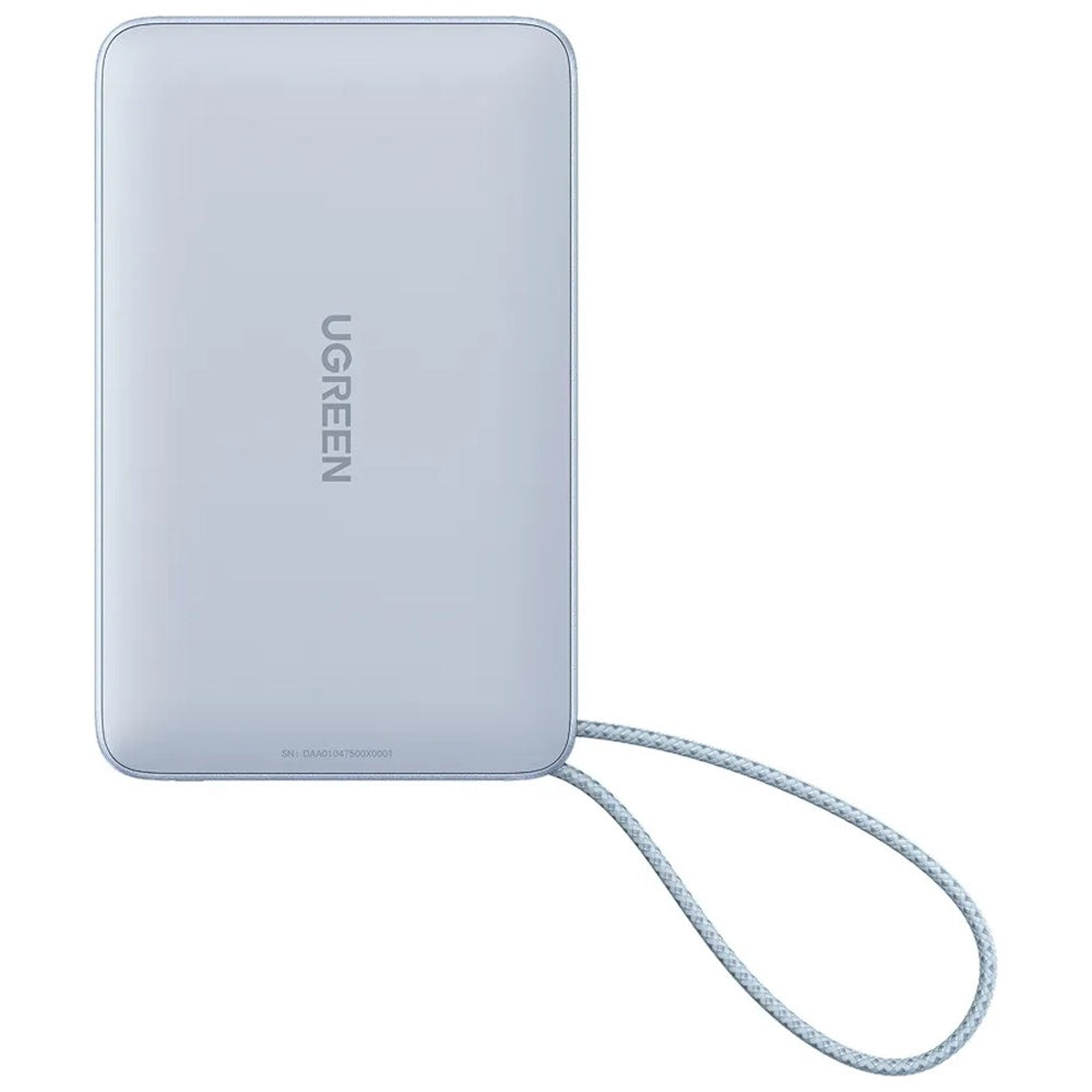 Batería Externa Inalámbrica UGREEN MagFlow PB773 (65958B), 10000mAh, 25W, PD + FQI, 1 x QI - 2 x USB-C, Azul