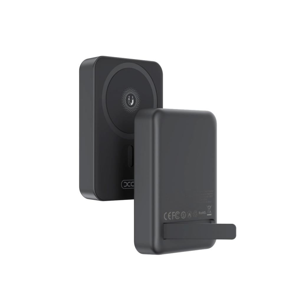 Batería Externa Inalámbrica XO Design PR231, 10000mAh, 20W, PD + FQI, 1 x QI - 1 x USB-C, Negra