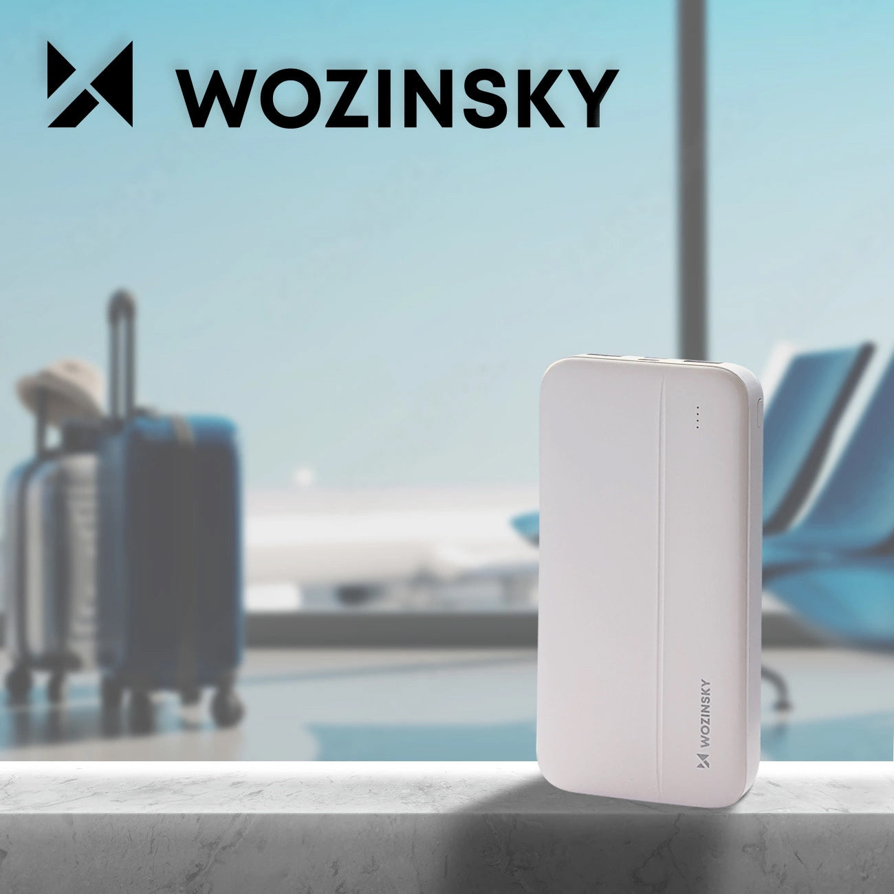 Batería Externa WZK WPBWE1, 10000mAh, 10W, 2 x USB-A, Blanca