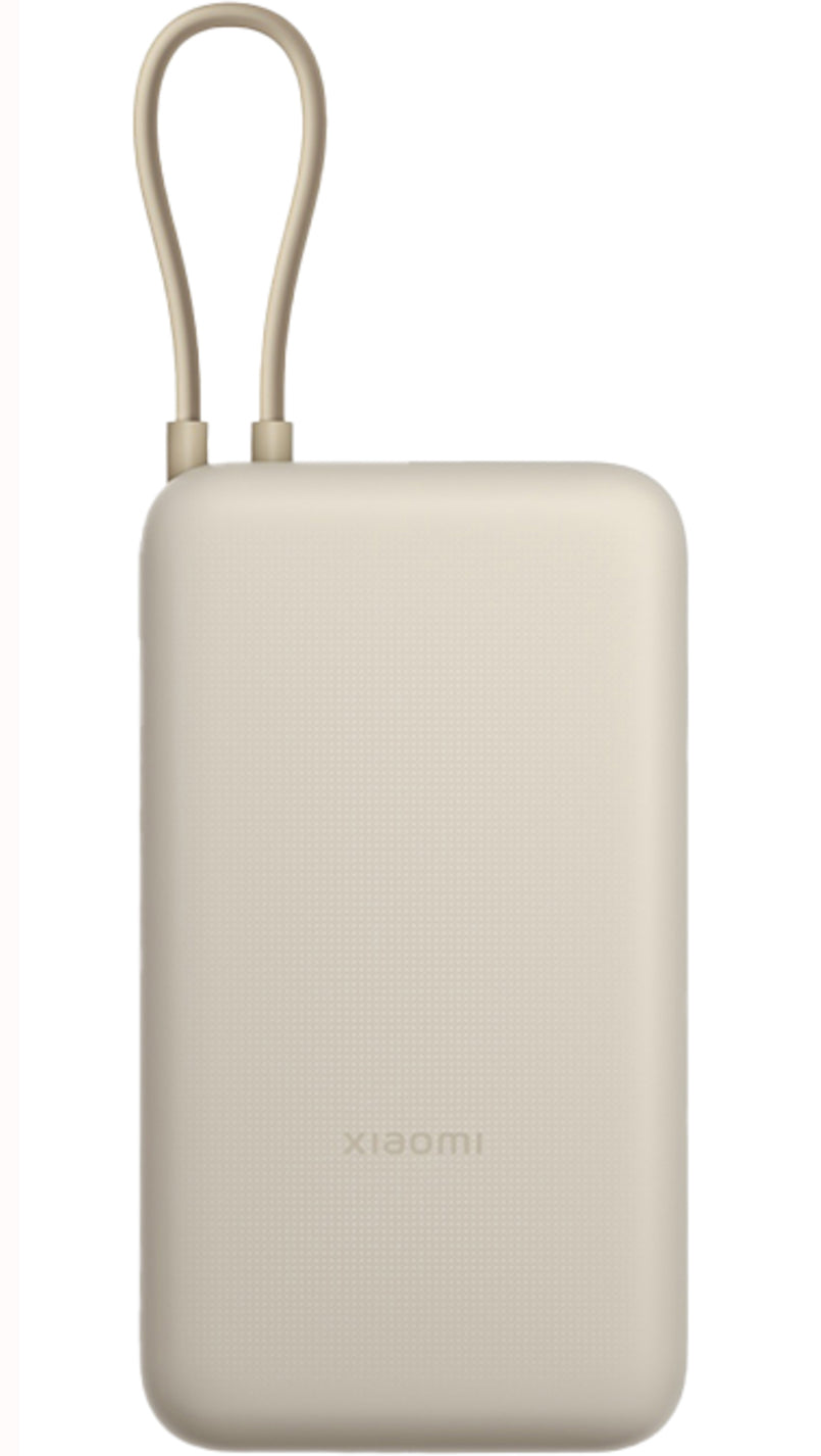 Batería Externa Xiaomi, 20000mAh, 33W, QC + PD, 1 x USB-A - 2 x USB-C, Beige BHR8851GL