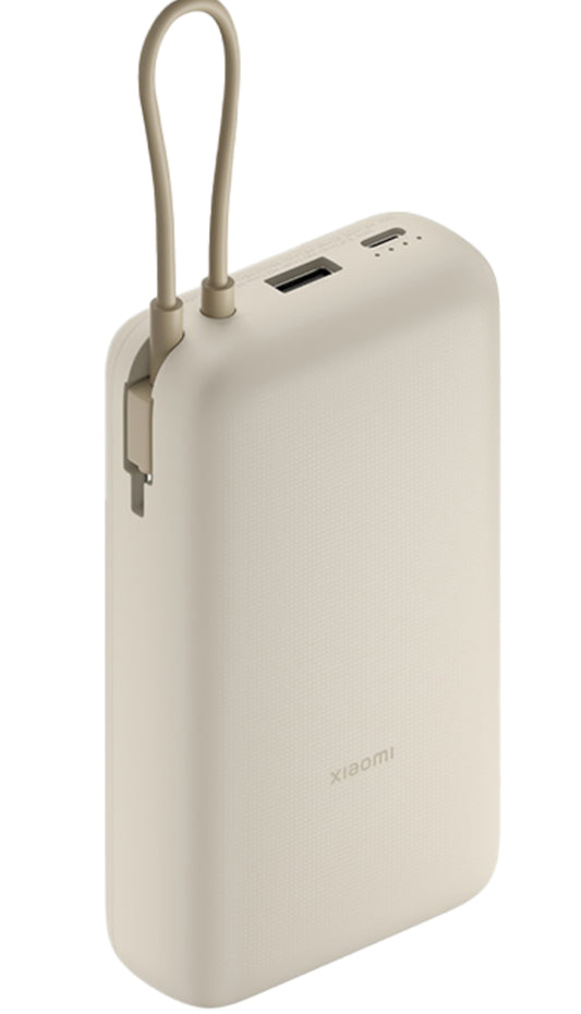 Batería Externa Xiaomi, 20000mAh, 33W, QC + PD, 1 x USB-A - 2 x USB-C, Beige BHR8851GL