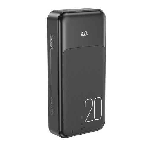 Batería Externa XO Design PR249, 20000mAh, 22.5W, QC + PD, 1 x Lightning - 1 x USB-A - 2 x USB-C, Negra