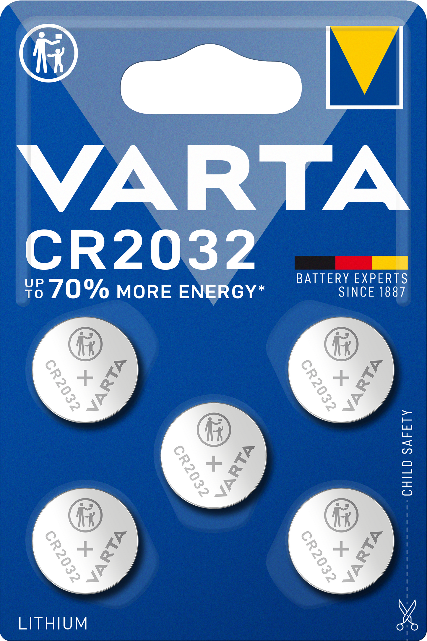 Batería Varta, CR2032, Set de 5 piezas