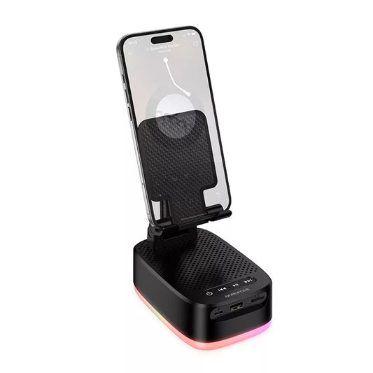 Altavoz Bluetooth Borofone BR200 Marea 2en1, 5W, TWS, RGB, Negro