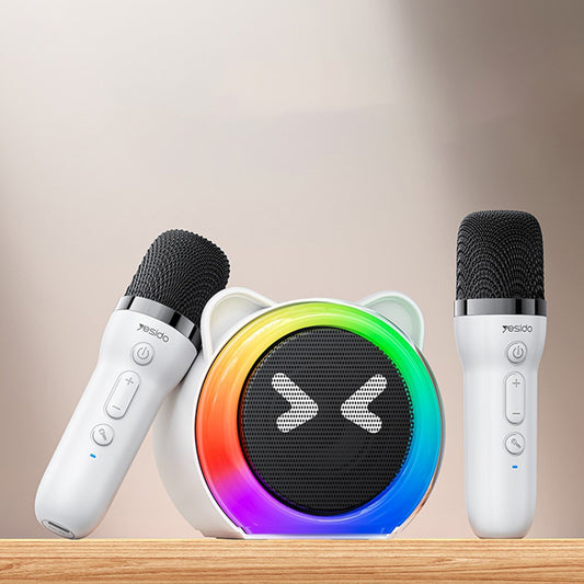 Altavoz Bluetooth Yesido YSW36 Kids, 5W, Karaoke, Blanco