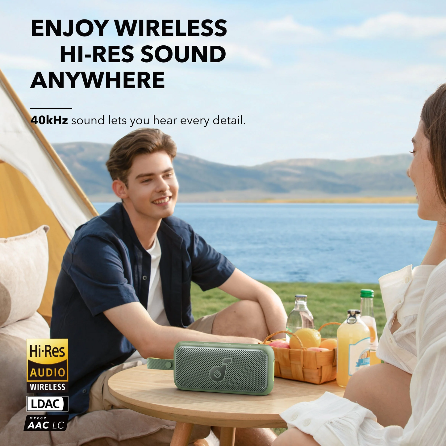 Altavoz Portátil Bluetooth Anker SoundCore Motion 300, 30W, TWS, Impermeable, Verde A3135061