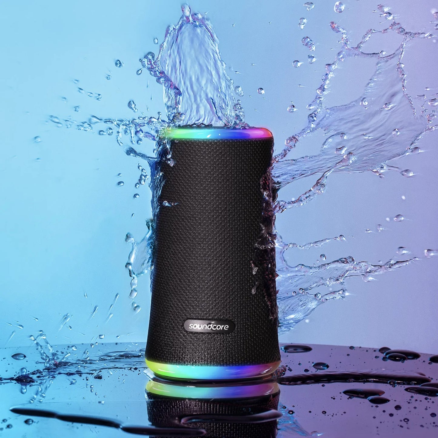 Altavoz Bluetooth Anker SoundCore Flare 2, 20W, RGB, Impermeable, Negro A3165G11