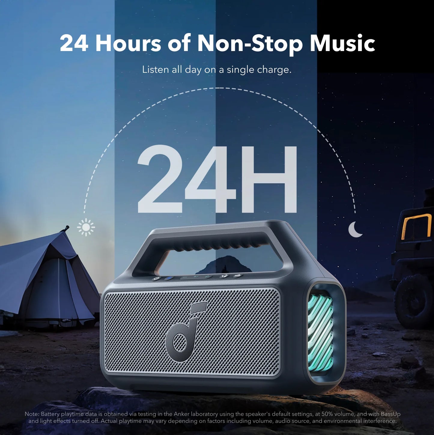 Altavoz Portátil Bluetooth Anker SoundCore Boom 2, 80W, TWS, RGB, Impermeable, Azul A3138031