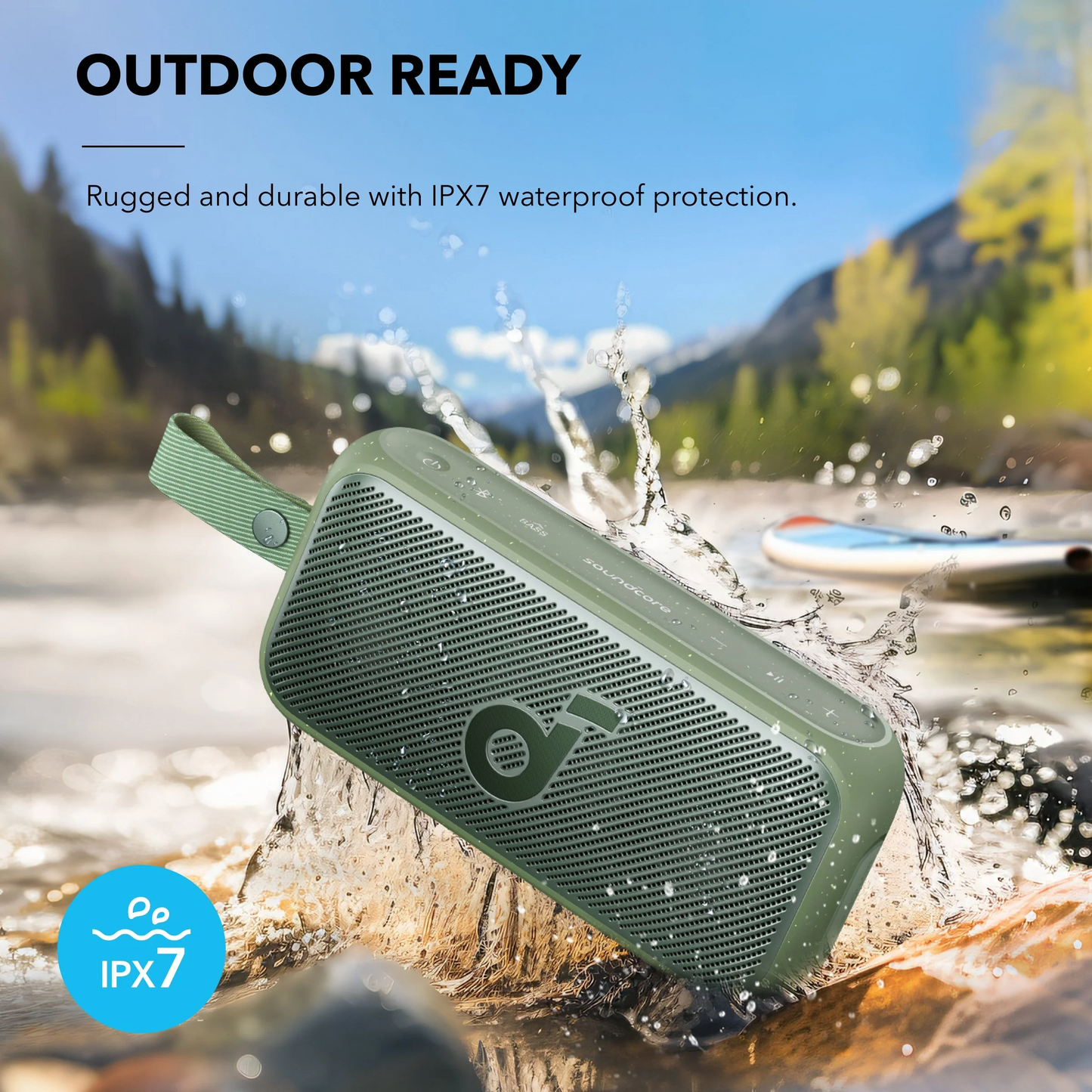 Altavoz Portátil Bluetooth Anker SoundCore Motion 300, 30W, TWS, Impermeable, Verde A3135061