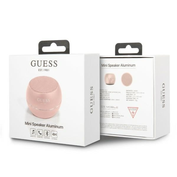 Altavoz Portátil Bluetooth Guess, 3W, Rosa