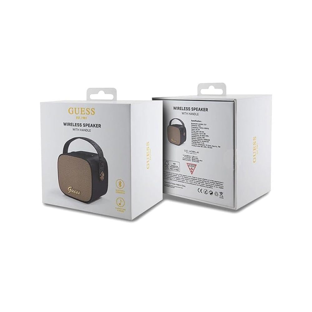 Altavoz Portátil Bluetooth Guess 4G Script Logo, 5W, Negro