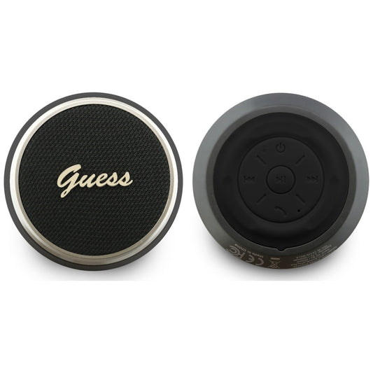 Altavoz portátil Bluetooth Guess Script Metal Logo, 5W, TWS, Negro