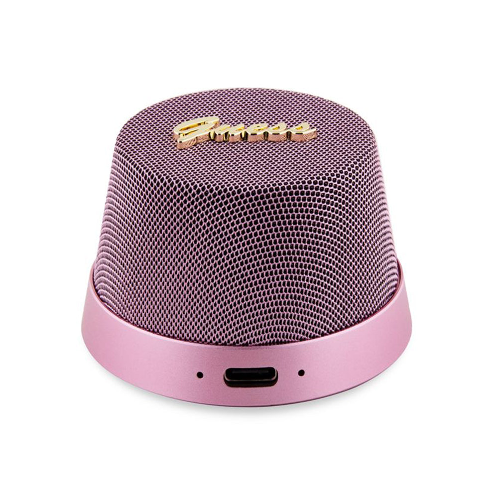 Altavoz Portátil Bluetooth Guess Stand Magnético Script Metal, 3W, Rosa