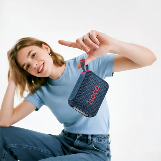 Altavoz Portátil Bluetooth HOCO HC31, 10W, TWS, RGB, Impermeable, Azul Marino