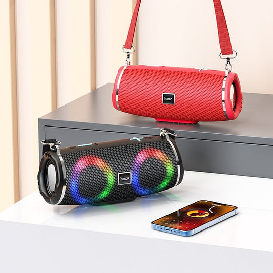Altavoz Portátil Bluetooth HOCO HC12, 10W, RGB, Impermeable, Negro