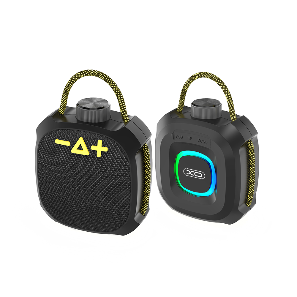 Altavoz Portátil Bluetooth XO Design F77, TWS, RGB, Impermeable, Negro