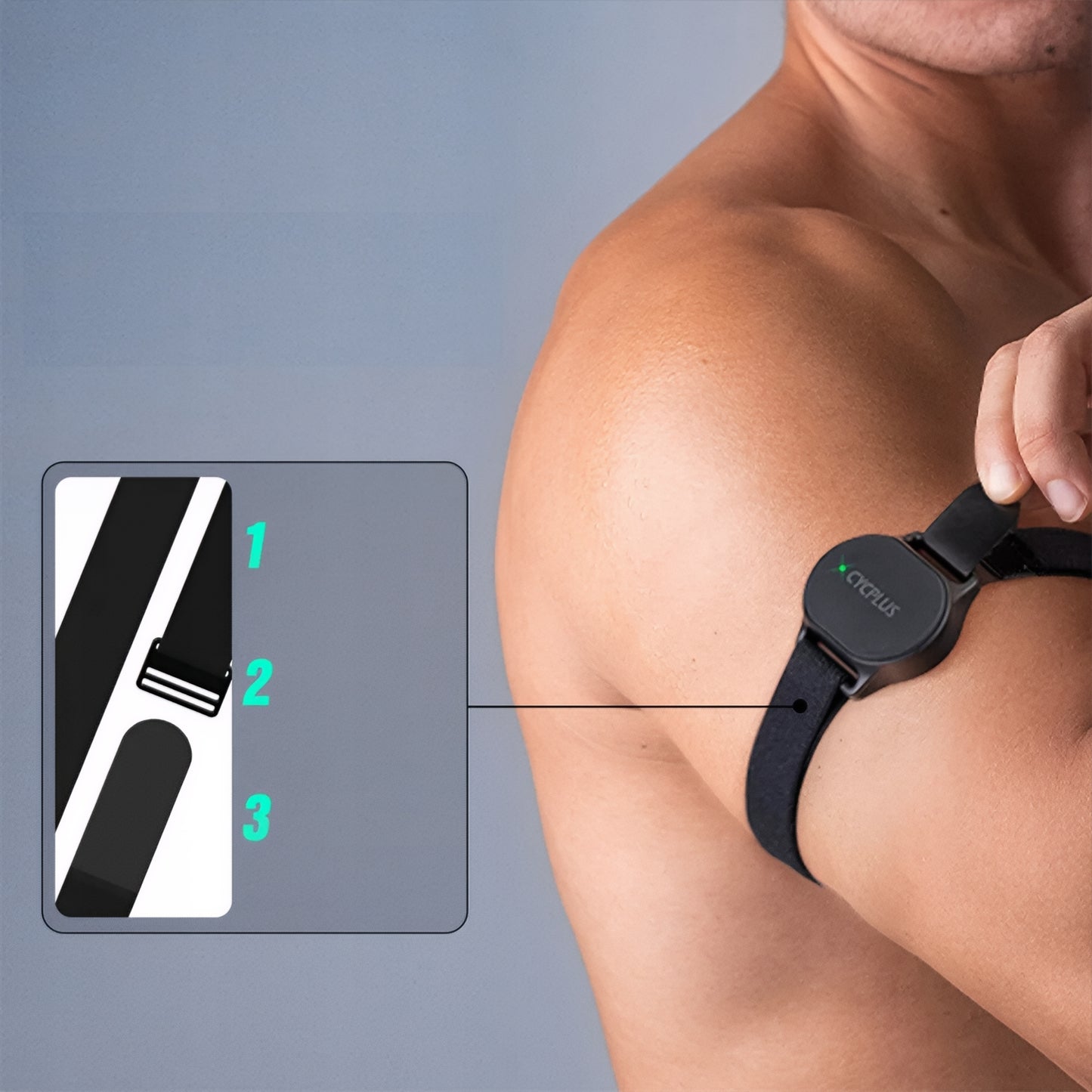 Pulsera de Monitorización de Ritmo Cardíaco Cycplus H1, Negra