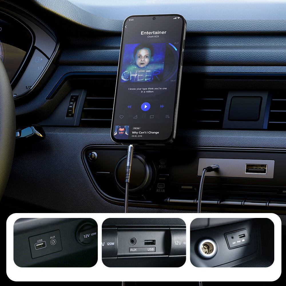 Cable de Audio 3.5mm - 3.5mm Joyroom SY-A08, 1.2m, Negro