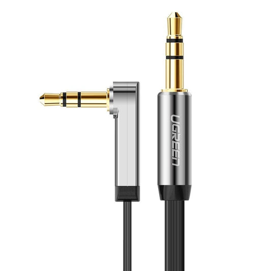 Cable de audio 3.5mm - 3.5mm UGREEN AV119 Angulado, 0.5m, Negro