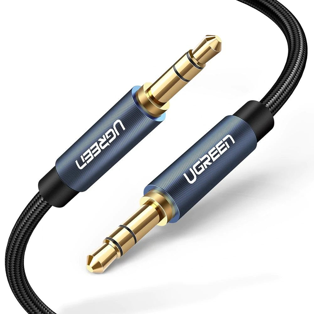 Cable de Audio 3.5mm - 3.5mm UGREEN AV122 Mini, 2m, Azul