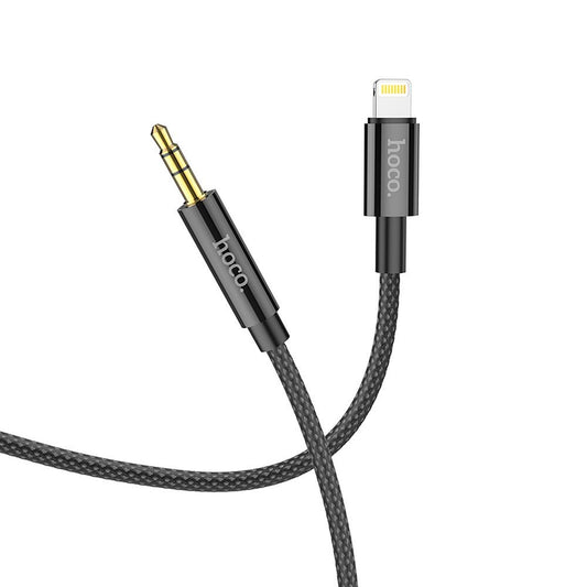 Cable de audio 3,5 mm - Lightning HOCO UPA19, 1 m, negro