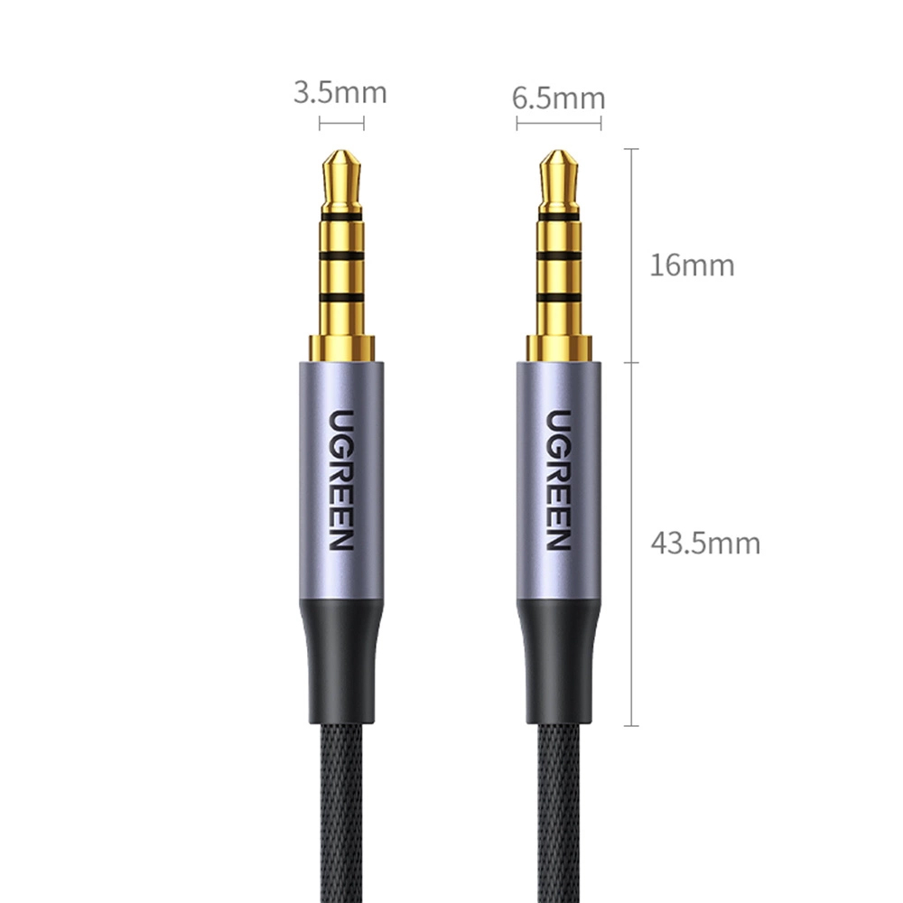 Cable de audio 3.5mm - 3.5mm UGREEN AV183, 1.5m, Negro