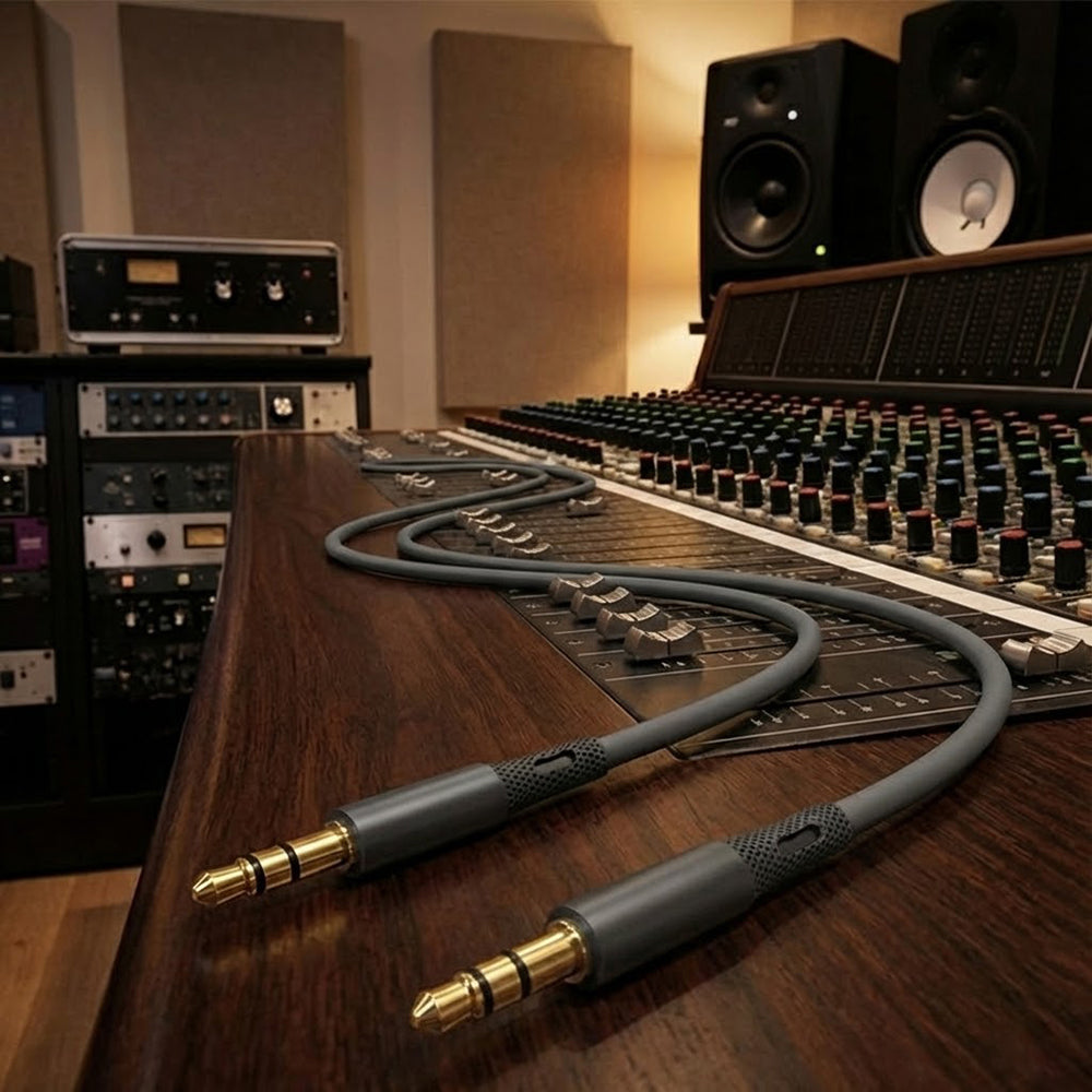 Cable Audio 3.5mm - 3.5mm Techsuit AC3 SoundFlex, 1m, Gris