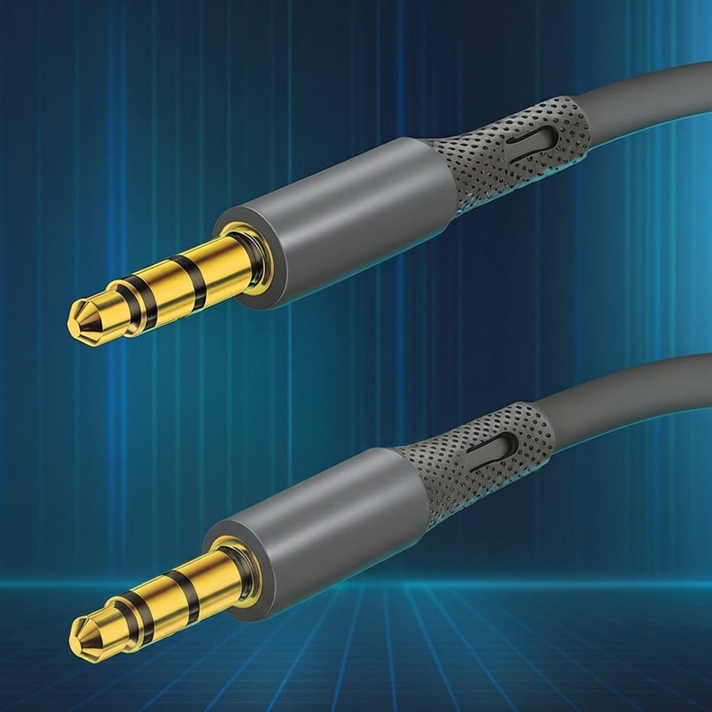 Cable Audio 3.5mm - 3.5mm Techsuit AC3 SoundFlex, 1m, Gris