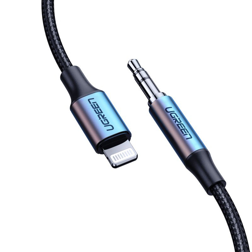 Cable Audio Lightning - 3.5mm UGREEN US315 (70509), 1m, Negro