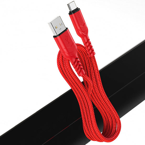 Cable de Datos y Carga USB-A - USB-C HOCO X59 Victory, 18W, 1m, Rojo