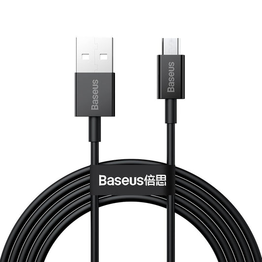 Cable de carga y datos Baseus Superior Series USB-A a microUSB, 18 W, 2 m, negro CAMYS-A01