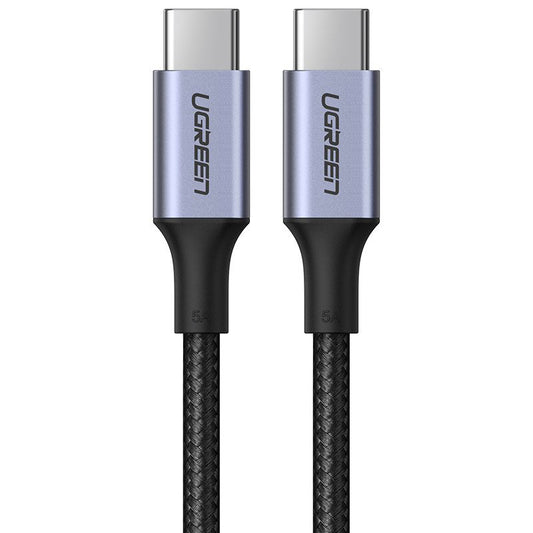 Cable de carga y datos USB-C - USB-C UGREEN US316, 100W, 1m, Gris