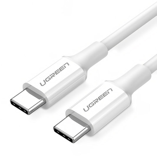 Cable de carga y datos USB-C - USB-C UGREEN US264, 60W, 1.5m, Blanco