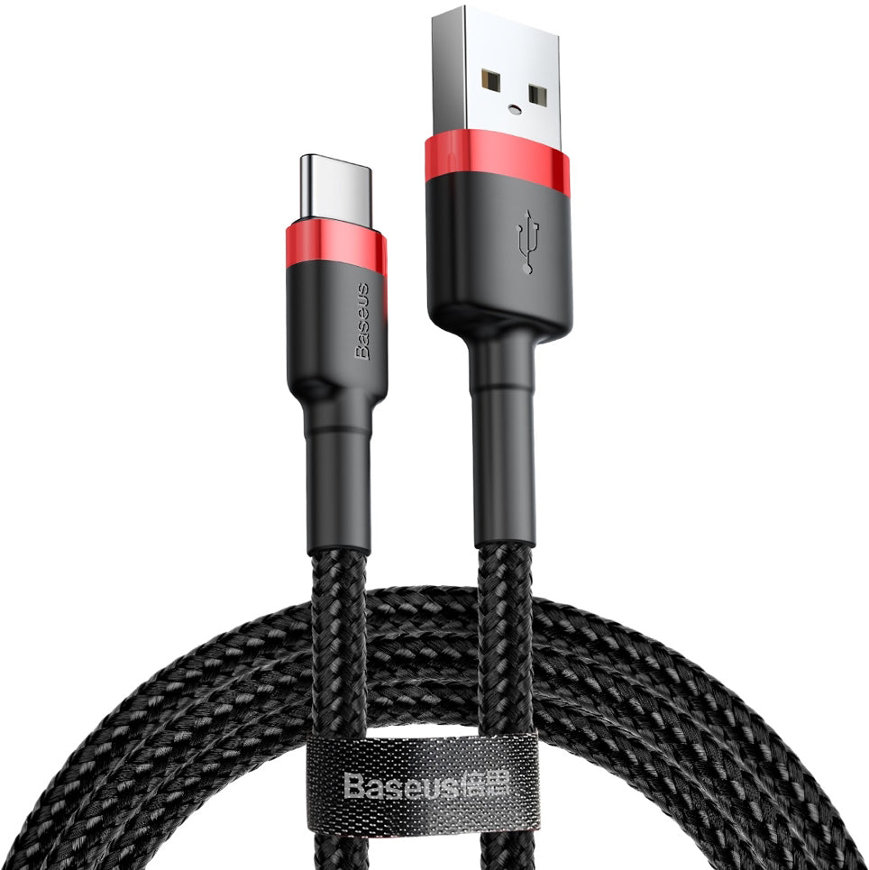 Cable de Datos y Carga USB-A - USB-C Baseus Cafule, 60W, 0.5m, Rojo CATKLF-A91