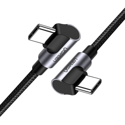 Cable de carga y datos USB-C - USB-C UGREEN US323 USB-C Angled, 60W, 1m, Negro