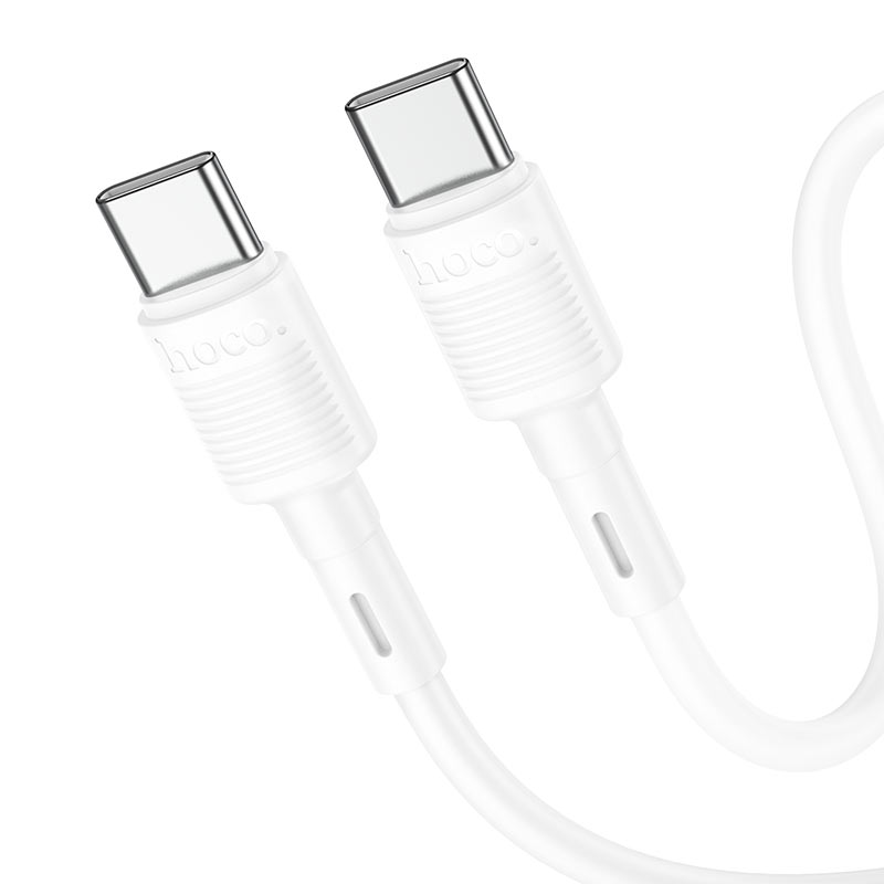 Cable de Datos y Carga USB-C - USB-C HOCO X83 Victory, 60W, 1m, Blanco