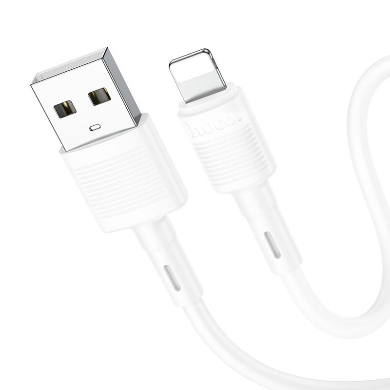 Cable de Datos y Carga USB-A - Lightning HOCO X83 Victory, 18W, 1m, Blanco