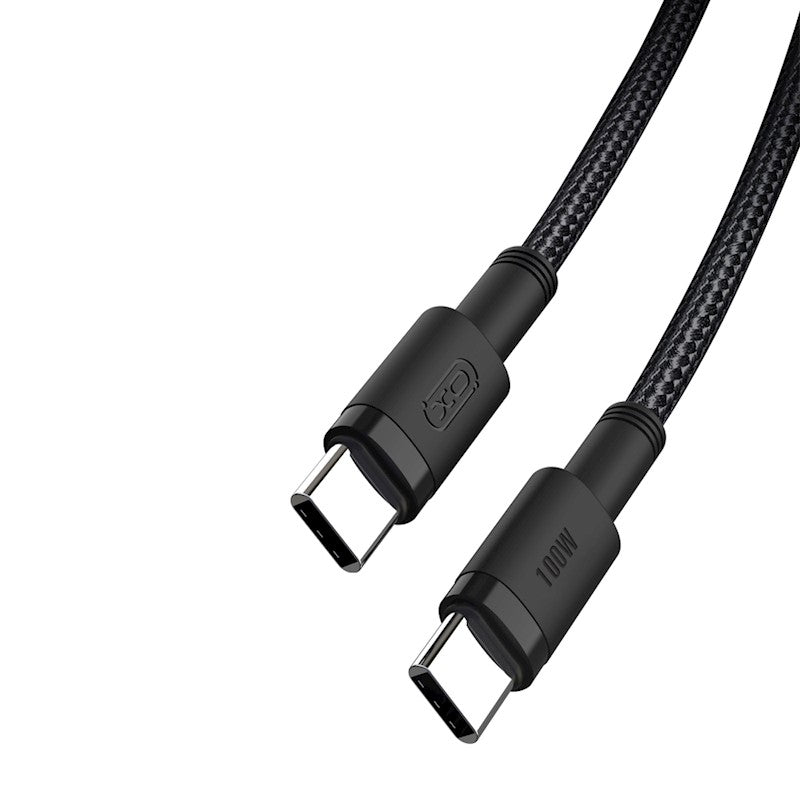 Cable de Datos y Carga USB-C - USB-C XO Design NB-Q199, 100W, 1.5m, Negro