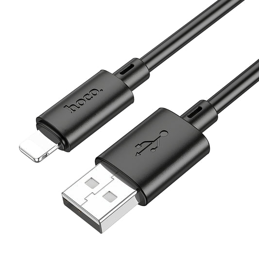 Cable de datos y carga USB-A - Lightning HOCO X88, 18W, 1m, Negro