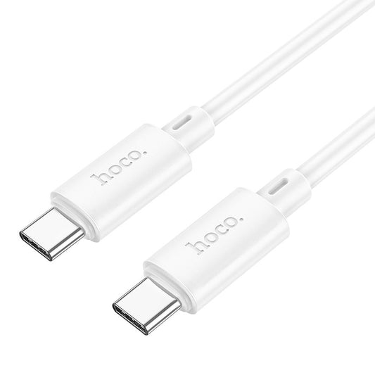 Cable de carga y datos USB-C - USB-C HOCO X88, 60W, 1m, Blanco