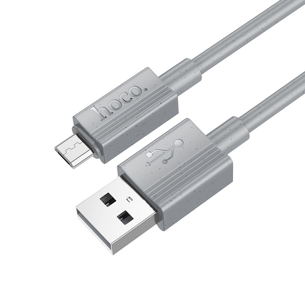 Cable de Datos y Carga USB-A - microUSB HOCO X107, 18W, 1m, Gris