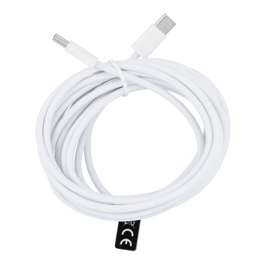 Cable de carga y datos USB-C - USB-C OEM HD26 Box, 30W, 3m, Blanco