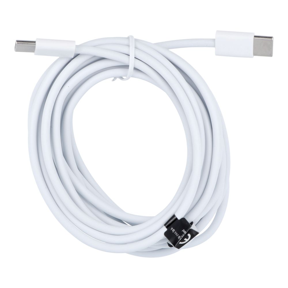 Cable de Datos y Carga USB-C - USB-C OEM HD26, 30W, 3m, Blanco
