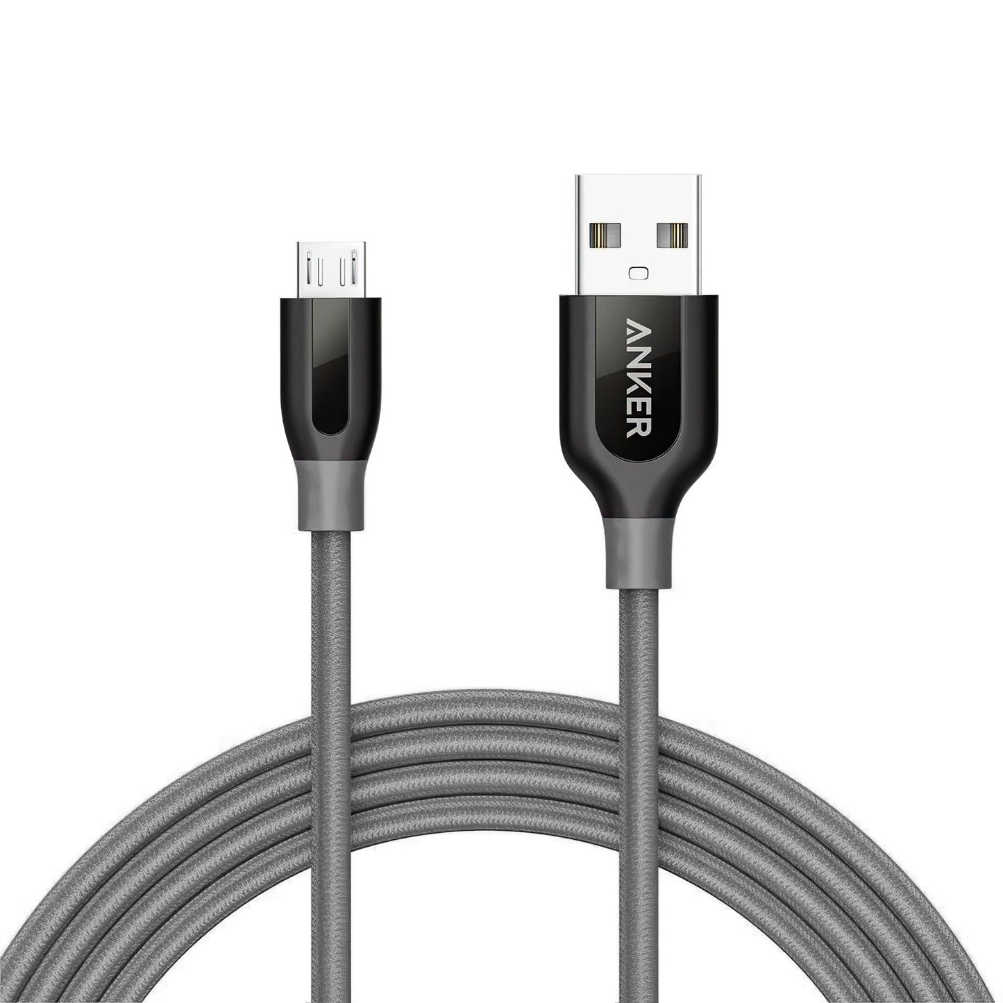 Cable de datos y carga USB-A - microUSB Anker PowerLine+, 18W, 1,8m, Gris A8143HA1