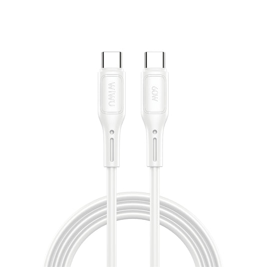USB-C - Cable de carga y datos USB-C WiWu Wi-C043E Starlink, 60W, 1m, Blanco