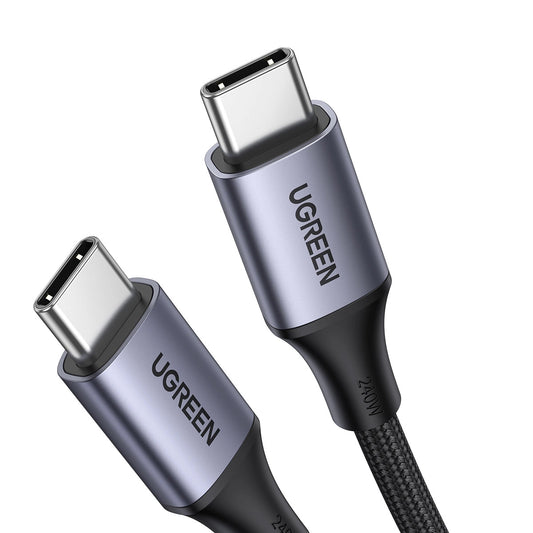Cable de carga y datos USB-C - USB-C UGREEN US535, 240W, 2m, Gris