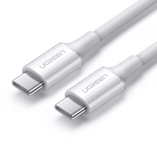 Cable de carga y datos USB-C - USB-C UGREEN US300, 100W, 1m, Blanco